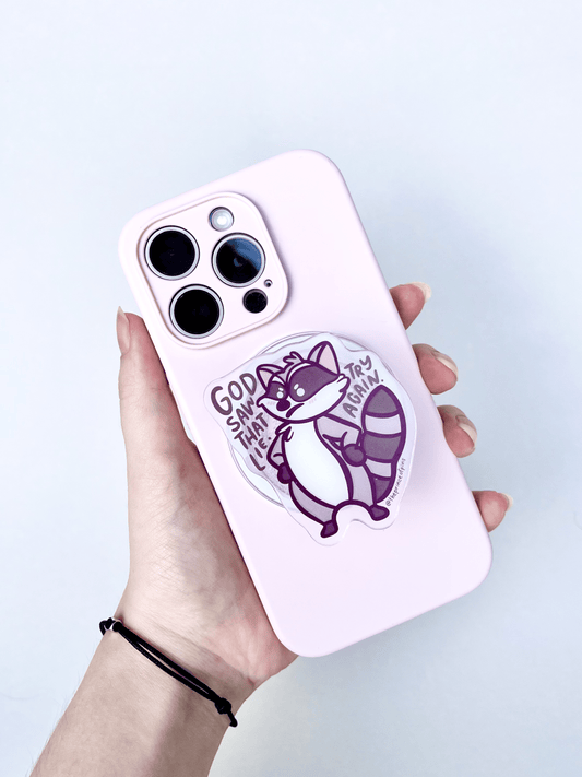 Raging Raccoon Magnetic Phone Grip