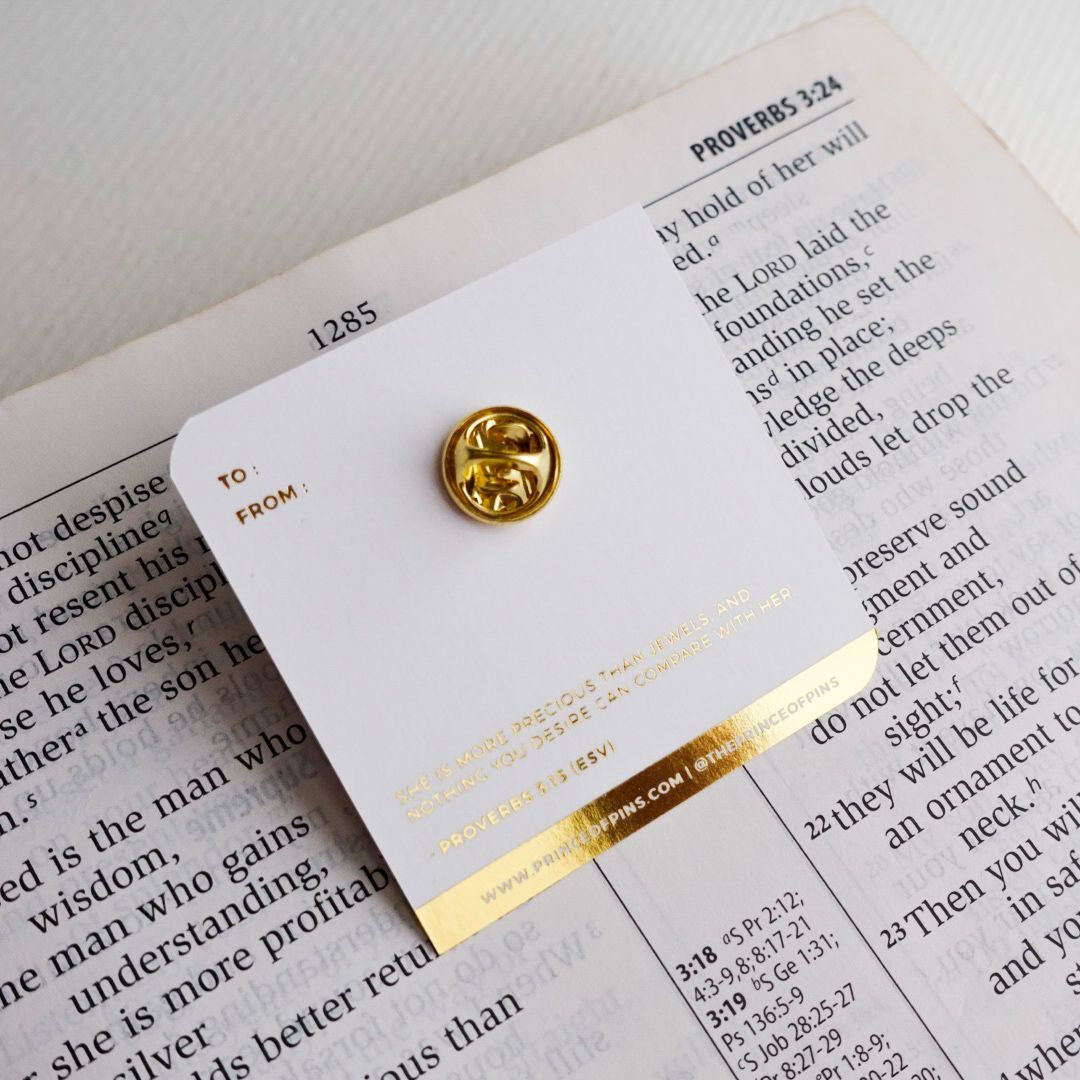 Proverbs 3:15 (Sapphire) Enamel Pin
