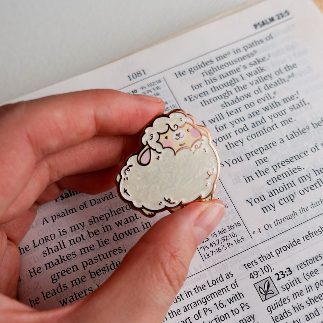 Psalm 23:1 (Chonky Beige) Enamel Pin