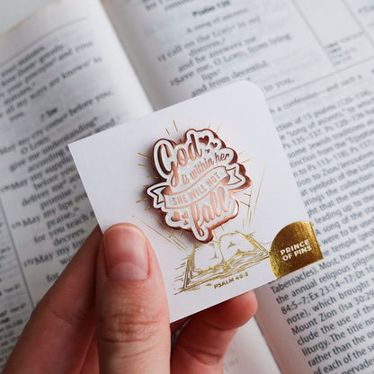Psalm 46:5 (God is within her) Enamel Pin