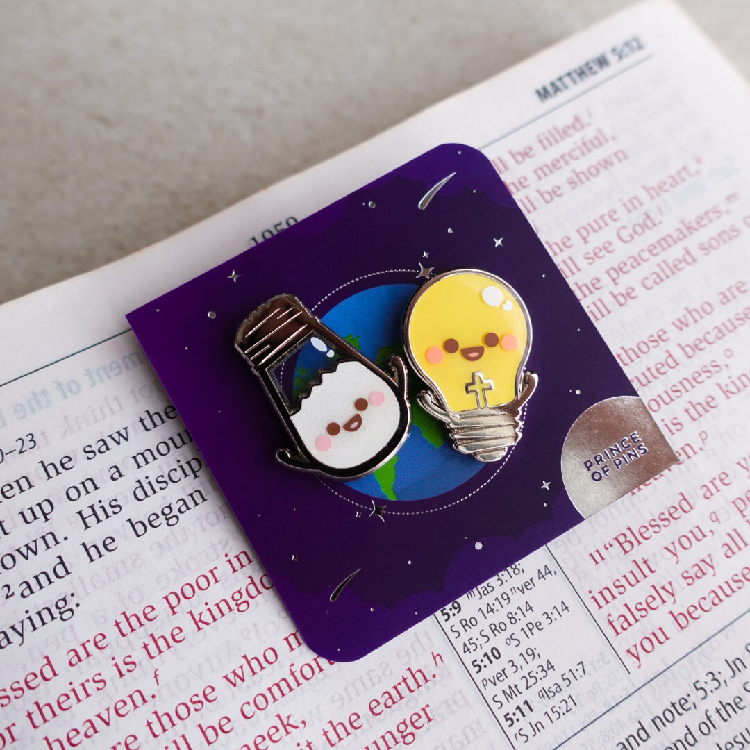 Matthew 5:13 (Salt & Light) Enamel Pins