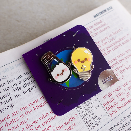 Matthew 5:13 (Salt & Light) Enamel Pins