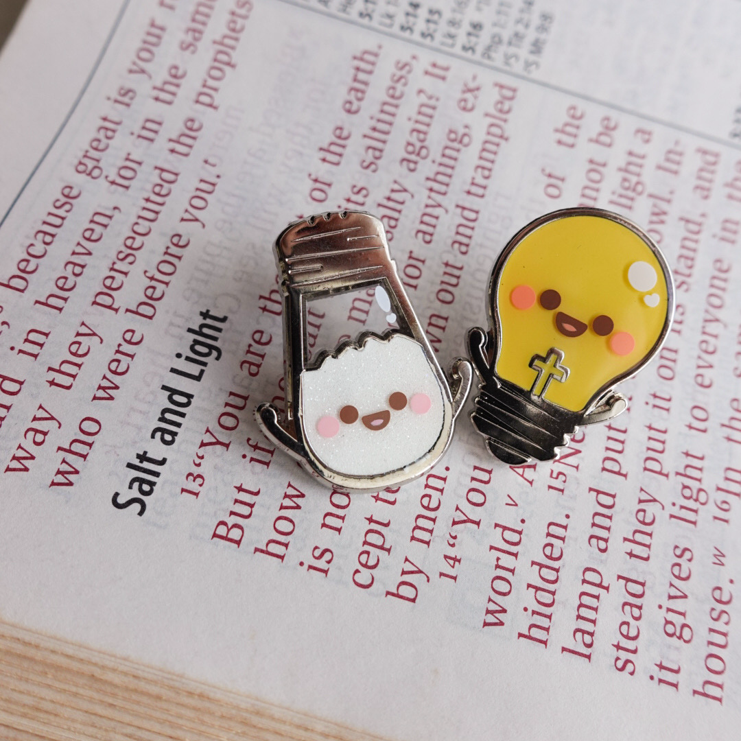 Matthew 5:13 (Salt & Light) Enamel Pins