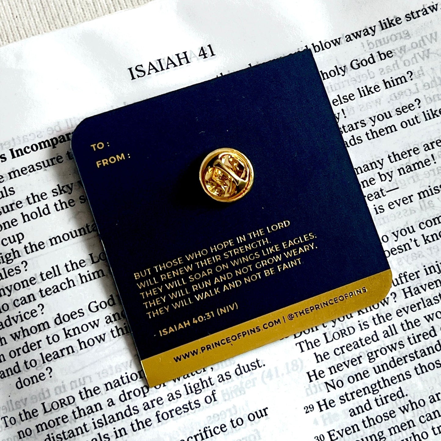Isaiah 40:31 (Eagle) Enamel Pin
