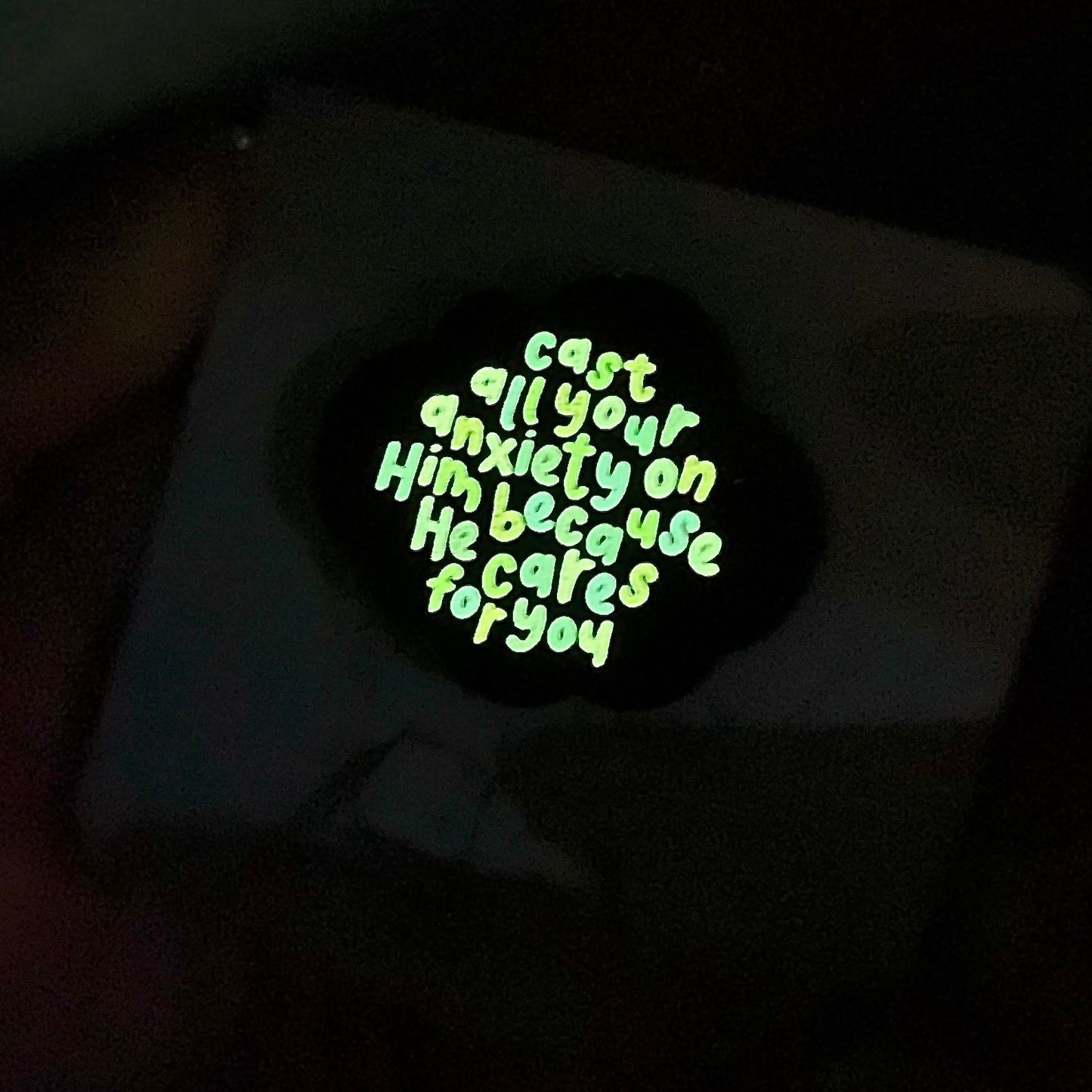 1 Peter 5:7 (Cast all your anxiety) Enamel Pin