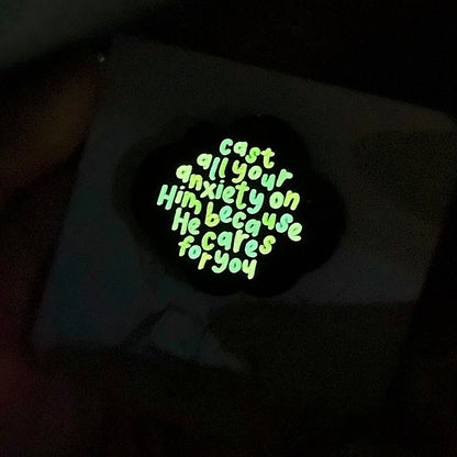 1 Peter 5:7 (Cast all your anxiety) Enamel Pin