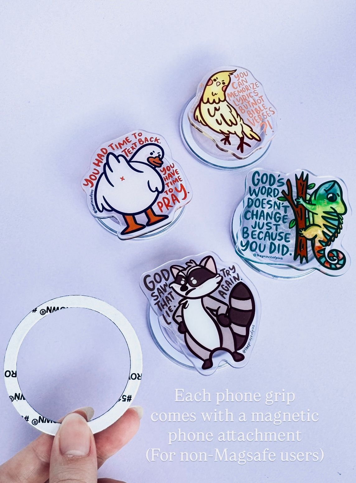 Cranky Chameleon Magnetic Phone Grip