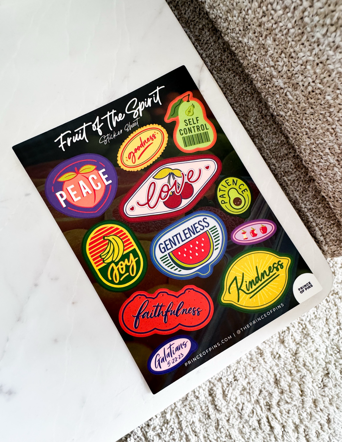 Fruit Of The Spirit A6 Sticker Sheet