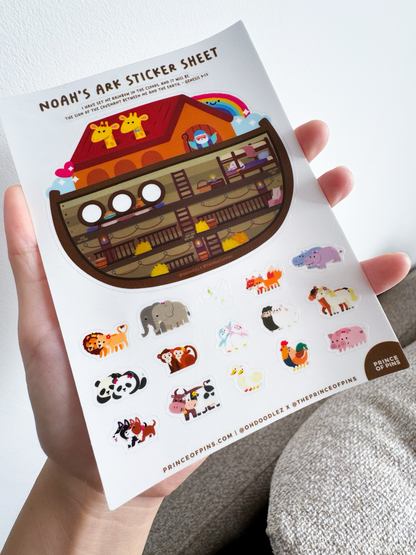 Noah's Ark A6 Sticker Sheet