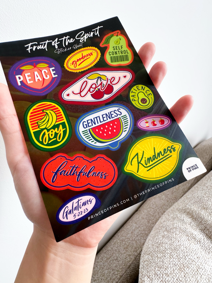 Fruit Of The Spirit A6 Sticker Sheet