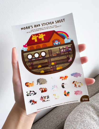 Noah's Ark A6 Sticker Sheet