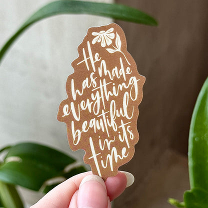 Ecclesiastes 3:11 Sticker (Cocoa)