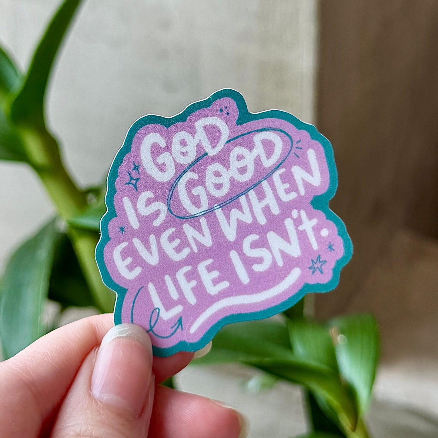 God is Good Sticker (Grape Juice)