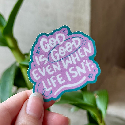 God is Good Sticker (Grape Juice)