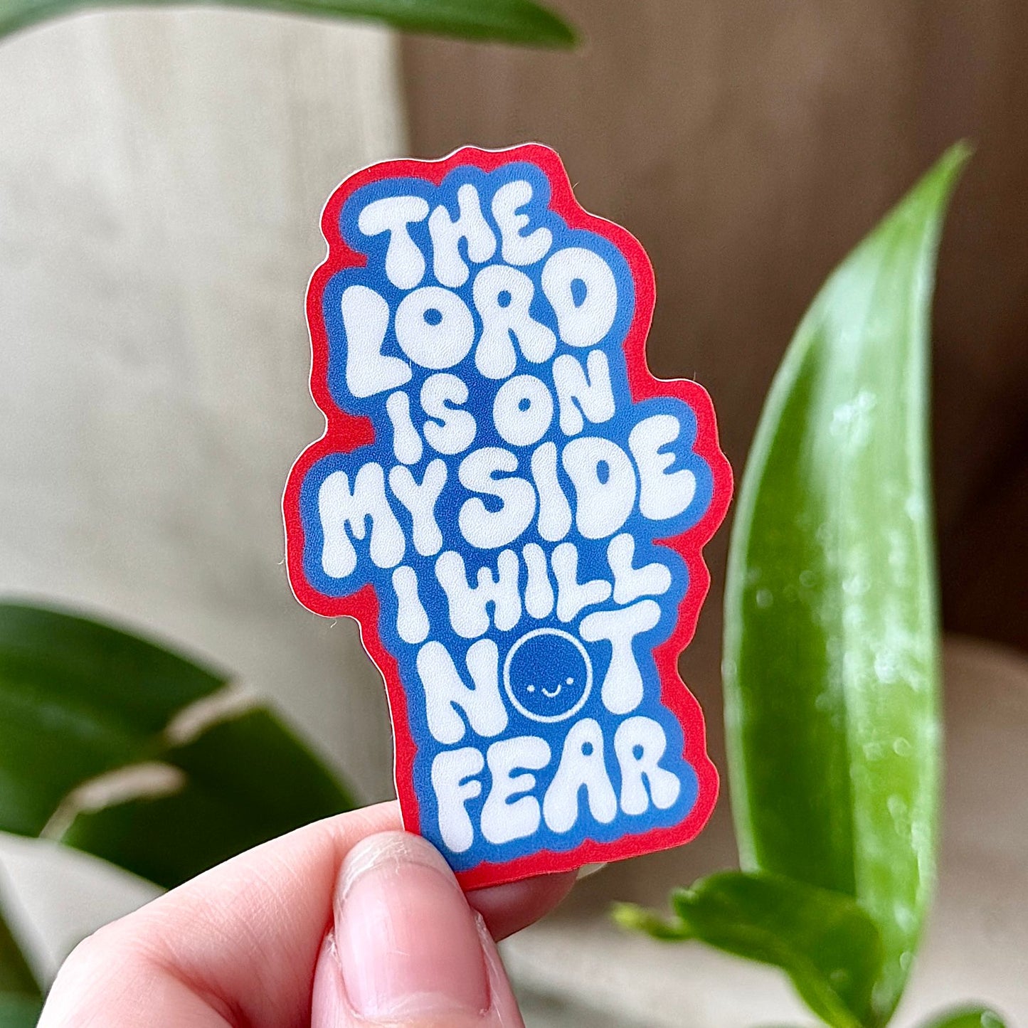 Psalm 118:6 Sticker (Blue Soda)