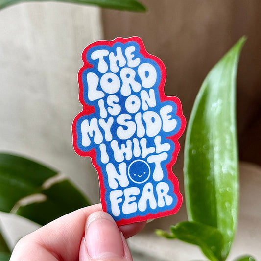 Psalm 118:6 Sticker (Blue Soda)