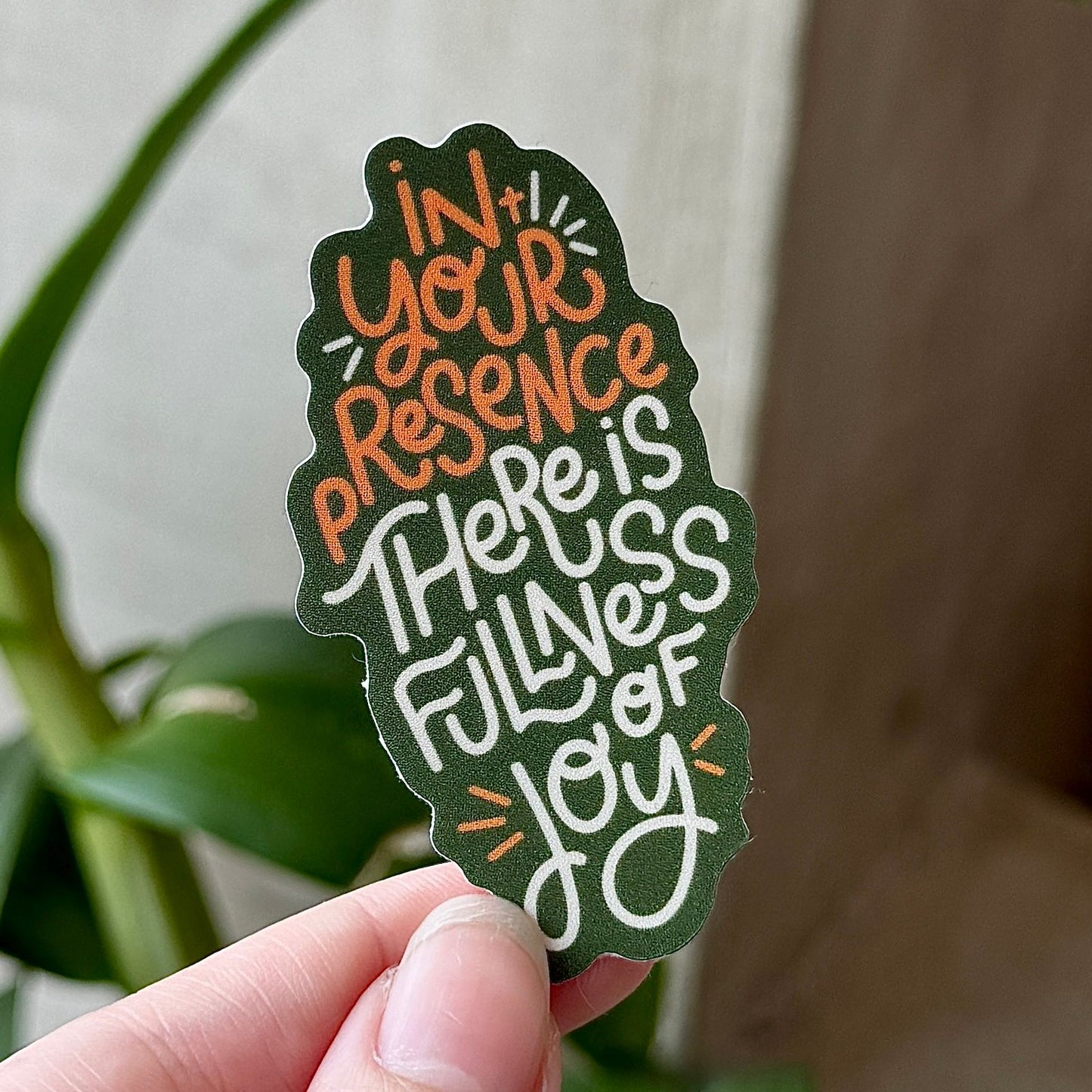 Psalm 16:11 Sticker (Vine Green)
