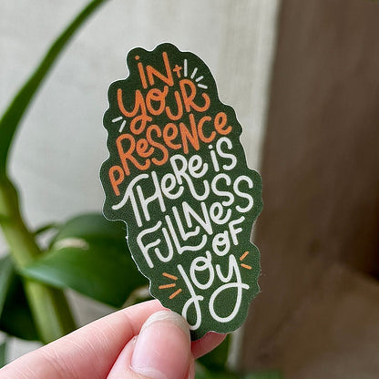 Psalm 16:11 Sticker (Vine Green)