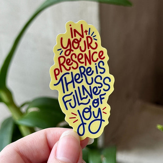 Psalm 16:11 Sticker (Butter Yellow)