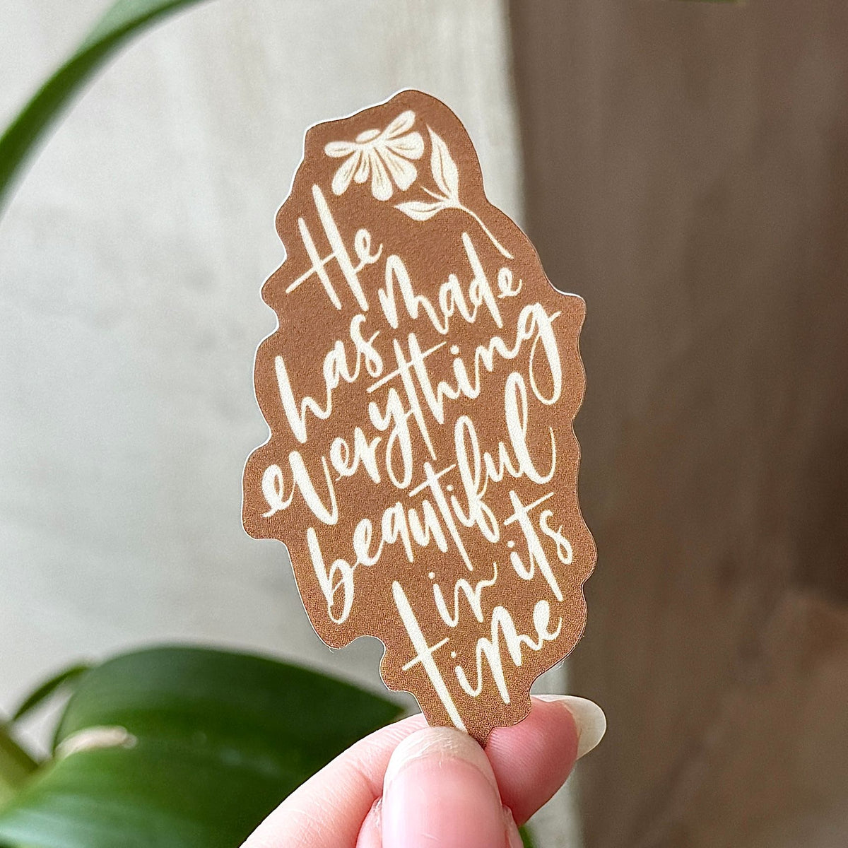 Ecclesiastes 3:11 Sticker (Cocoa)