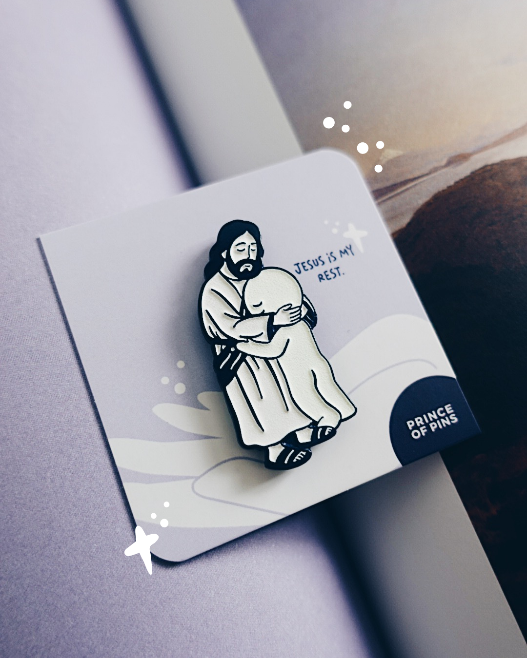 Matthew 11:28 (Jesus Is My Rest) Enamel Pin