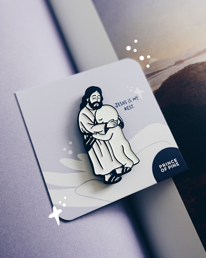 Matthew 11:28 (Jesus Is My Rest) Enamel Pin