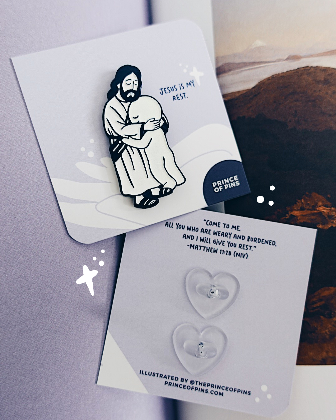 Matthew 11:28 (Jesus Is My Rest) Enamel Pin
