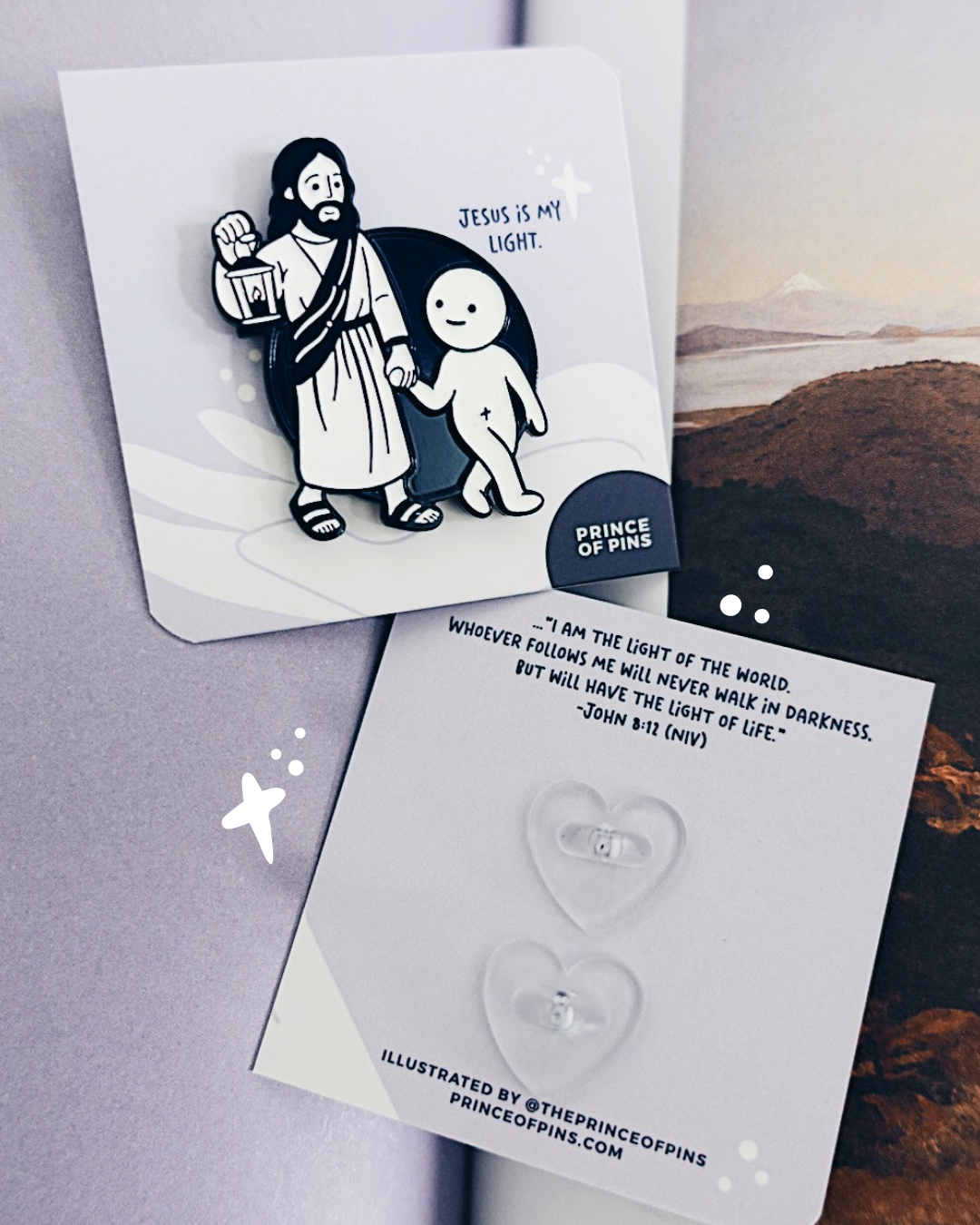 John 8:12 (Jesus Is My Light) Enamel Pin