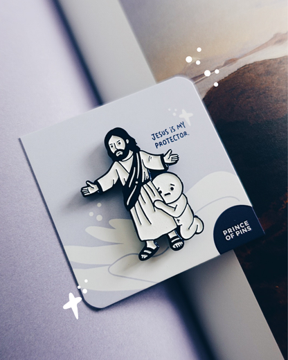 Psalm 91:4 (Jesus Is My Protector) Enamel Pin