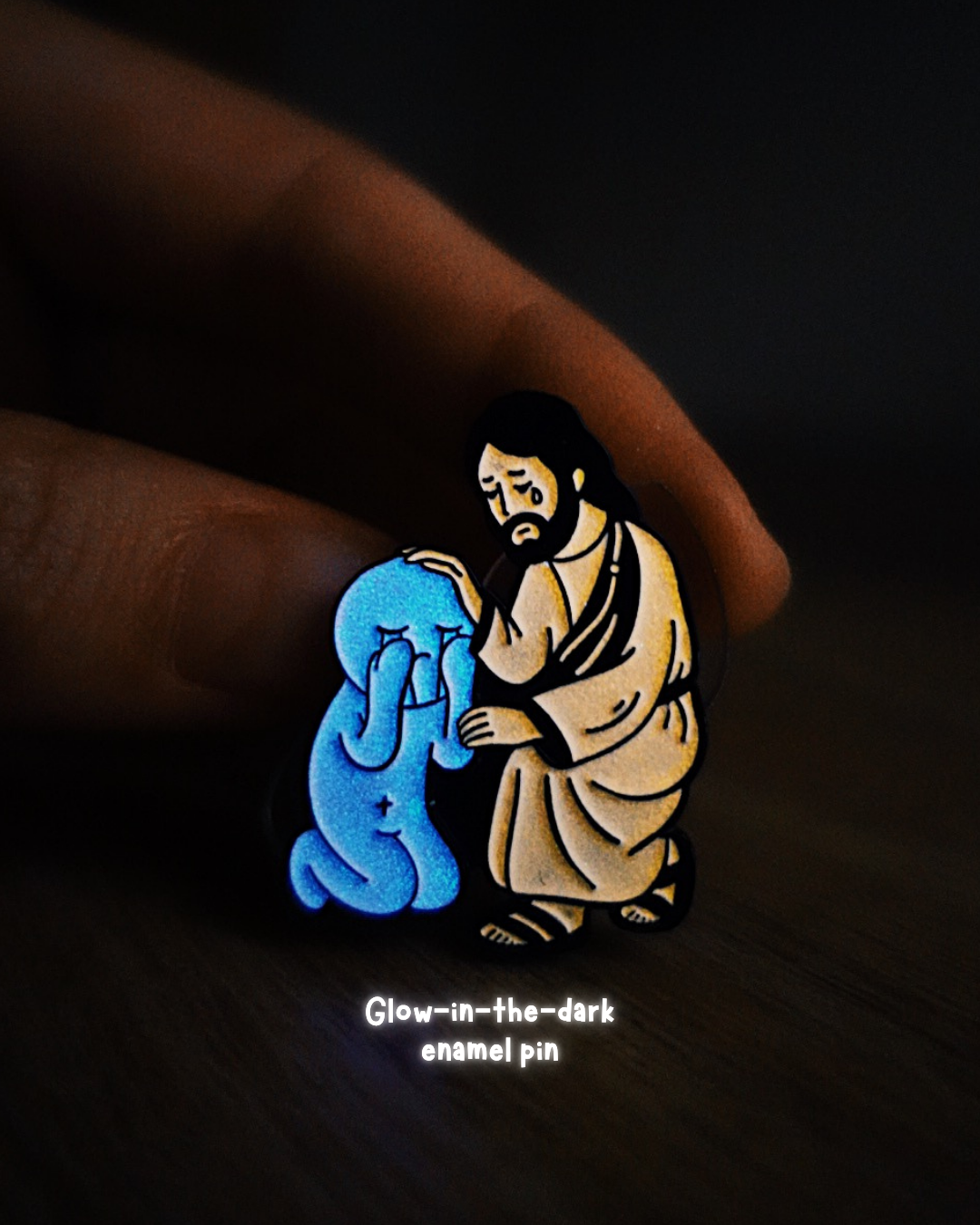 Psalm 34:18 (Jesus Is My Comforter) Enamel Pin