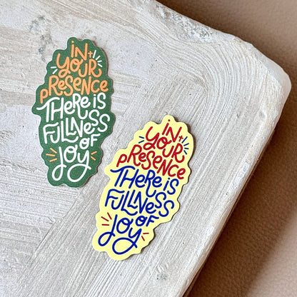 Psalm 16:11 Sticker (Vine Green)