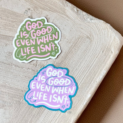 God is Good Sticker (Grape Juice)