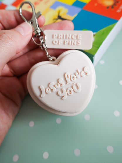 Jesus Loves You Fidget Clicker Keychain (Vanilla Cream)