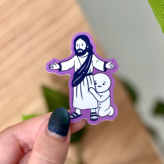 Psalm 91:4 (Jesus Is My Protector) Sticker