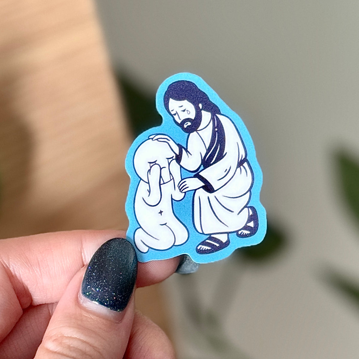 Psalm 34:18 (Jesus Is My Comforter) Sticker