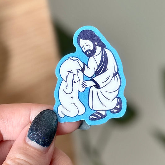 Psalm 34:18 (Jesus Is My Comforter) Sticker